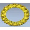 Ornate Shell Rosette - Round CNC Frame STL