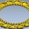 Ornate Shell Rosette - Round CNC Frame STL