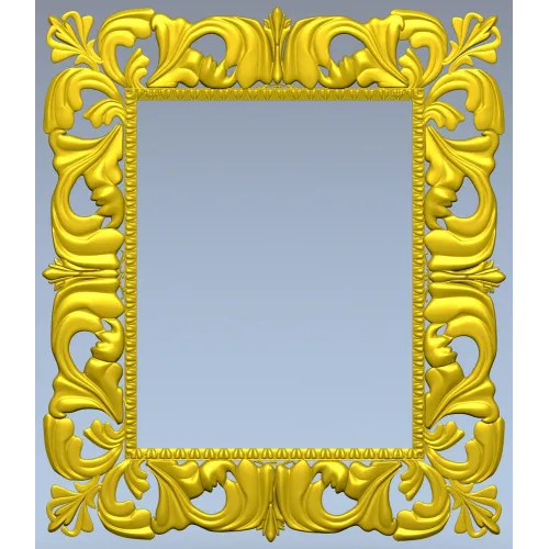 Baroque Acanthus Frame - STL 3D model for CNC carving