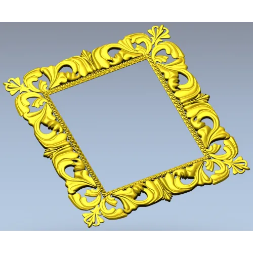 Baroque Acanthus Frame - STL 3D model for CNC carving