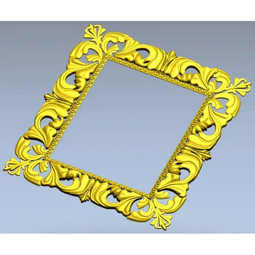 Baroque Acanthus Frame - STL 3D model for CNC carving