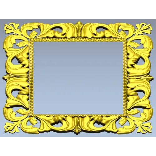 Baroque Acanthus Frame - STL 3D model for CNC carving