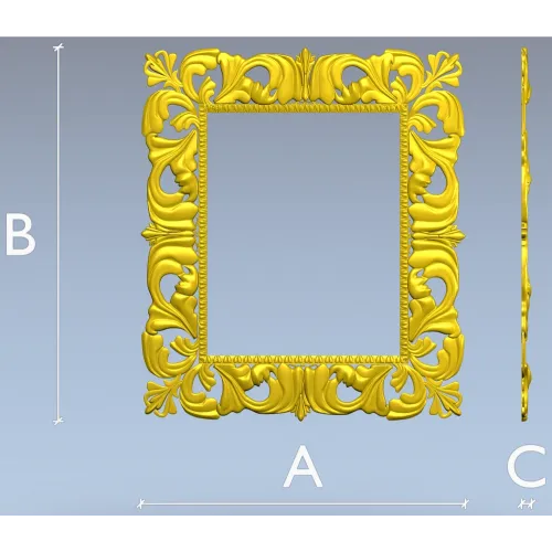 Baroque Acanthus Frame - STL 3D model for CNC carving