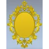 Ornamental Acanthus Oval Frame - STL 3D model for CNC