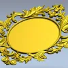 Ornamental Acanthus Oval Frame - STL 3D model for CNC