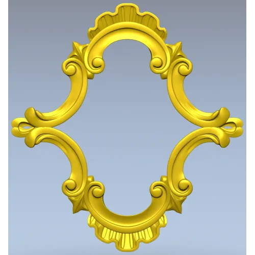 Baroque Cartouche Frame STL for CNC