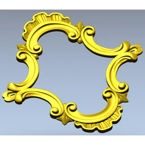Baroque Cartouche Frame STL for CNC