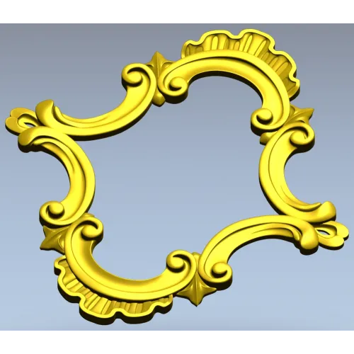 Baroque Cartouche Frame STL for CNC