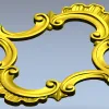 Baroque Cartouche Frame STL for CNC