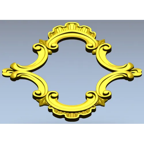 Baroque Cartouche Frame STL for CNC