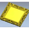 Baroque Square Frame STL 3D model for CNC milling