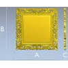Baroque Square Frame STL 3D model for CNC milling