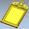 Рамка с вазоном и лавровым орнаментом - STL 3D модель для ЧПУ