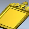 Рамка с вазоном и лавровым орнаментом - STL 3D модель для ЧПУ