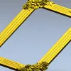 Декоративная рамка с уголками-розами - 3D STL для ЧПУ