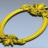 Овальная резная рамка в классическом стиле - 3D модель STL для ЧПУ