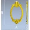 Овальная резная рамка в классическом стиле - 3D модель STL для ЧПУ