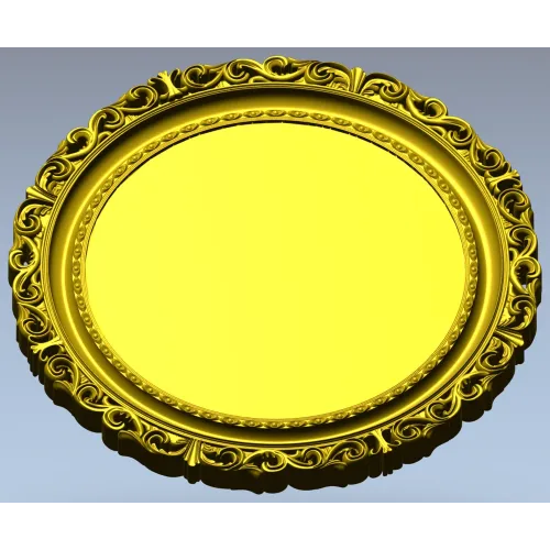 Ornate Round Frame STL - 3D Model for CNC Router