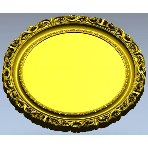 Ornate Round Frame STL - 3D Model for CNC Router