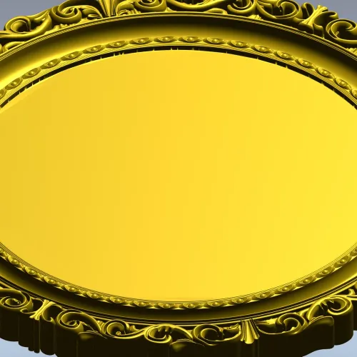 Ornate Round Frame STL - 3D Model for CNC Router