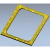 Baroque Floral Rectangular Frame STL for CNC