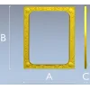 Baroque Floral Rectangular Frame STL for CNC