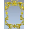 Rococo Floral Frame STL for CNC