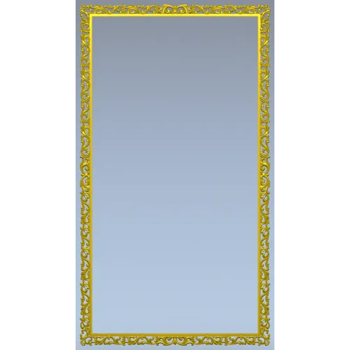 Ornate Baroque Rectangular Frame STL for CNC