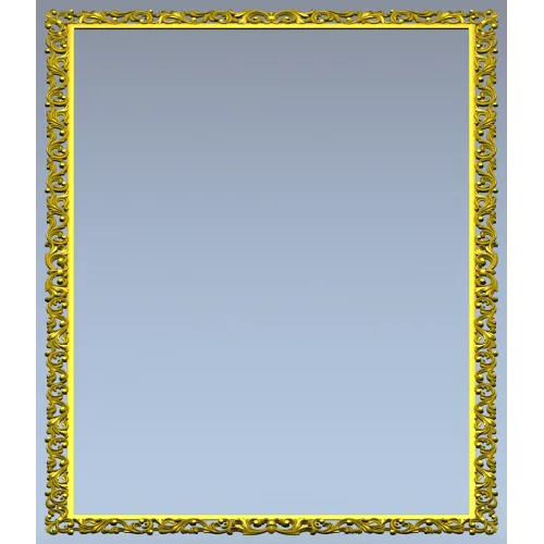 Ornate Baroque Rectangular Frame STL for CNC