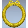 Laurel Wreath Frame - 3D STL model for CNC milling