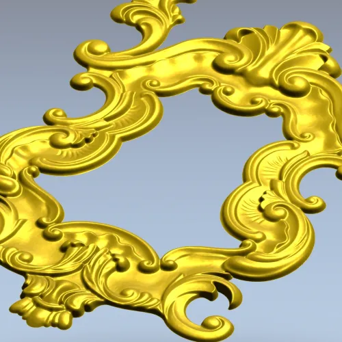 Рамка барочная 3D модель в формате STL для ЧПУ