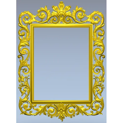 Baroque frame STL 3D model for CNC milling