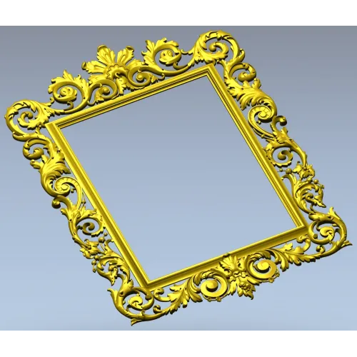 Baroque frame STL 3D model for CNC milling