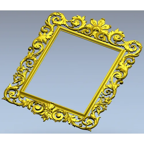 Baroque frame STL 3D model for CNC milling