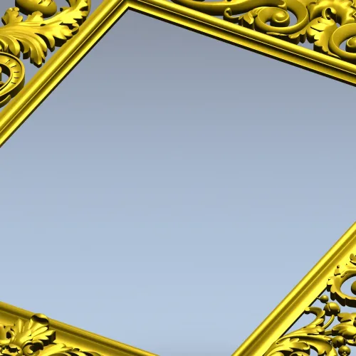 Baroque frame STL 3D model for CNC milling