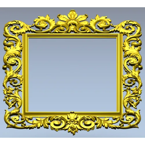 Baroque frame STL 3D model for CNC milling