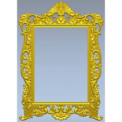 Rococo Ornamental Frame STL for CNC
