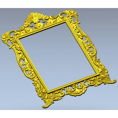Rococo Ornamental Frame STL for CNC