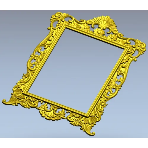 Rococo Ornamental Frame STL for CNC