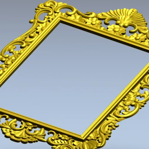 Rococo Ornamental Frame STL for CNC