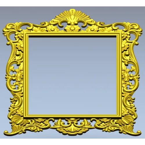 Rococo Ornamental Frame STL for CNC