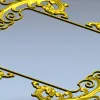 Рокайльная декоративная рамка STL для ЧПУ