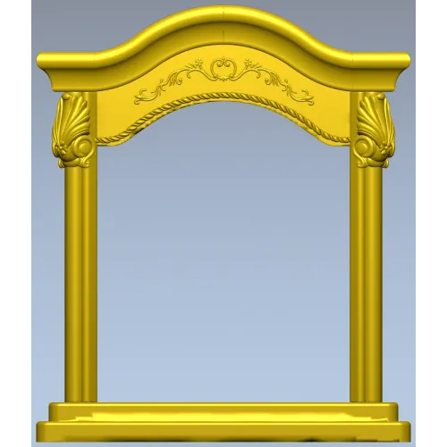 Baroque Arched Frame STL - 3D model for CNC router