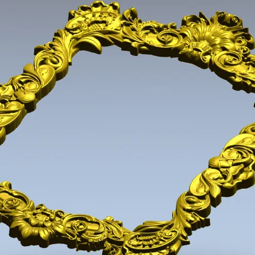 Baroque Rococo Frame STL for CNC Milling