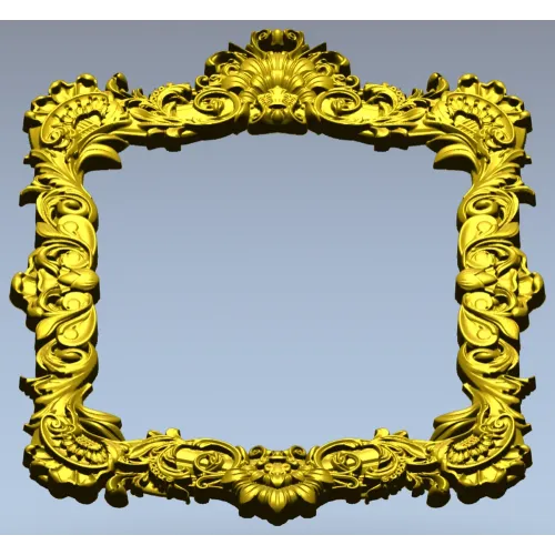 Baroque Rococo Frame STL for CNC Milling