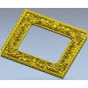 Baroque Ornate Square Frame - STL 3D model for CNC