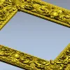 Baroque Ornate Square Frame - STL 3D model for CNC