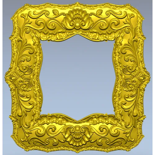 Baroque Shell Frame STL for CNC Carving