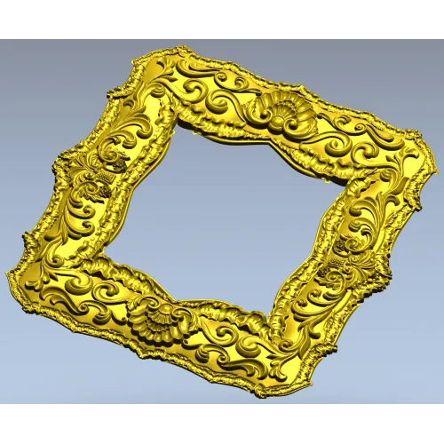 Baroque Shell Frame STL for CNC Carving