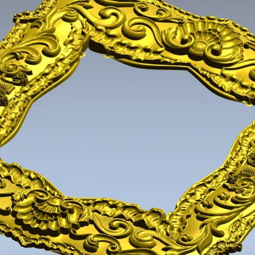 Baroque Shell Frame STL for CNC Carving